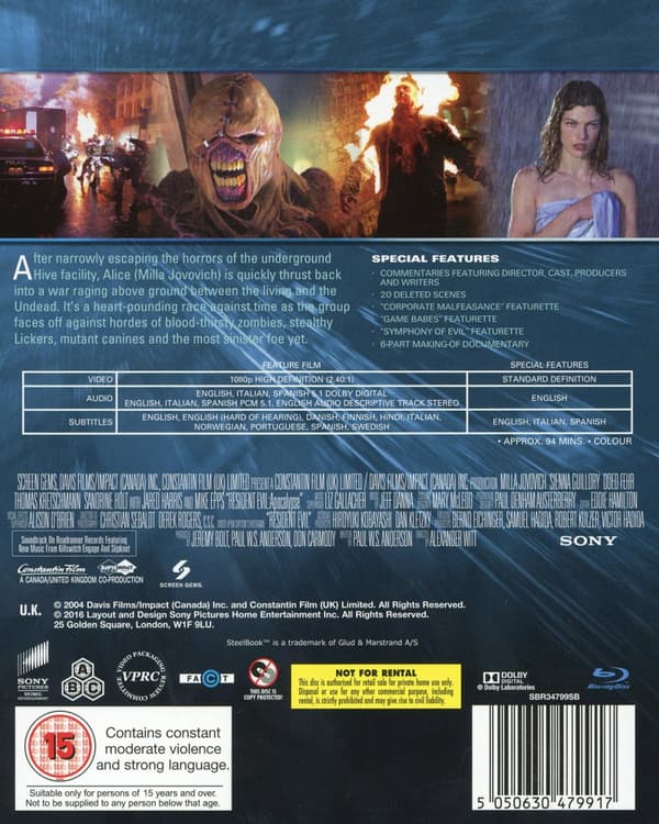 Resident Evil: Apocalypse / Ltd.Steelbook (Blu-ray)