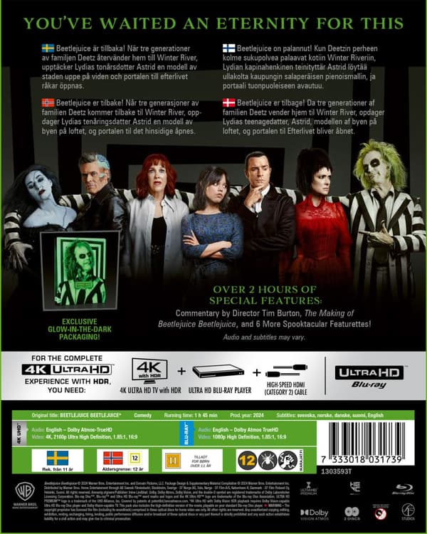 Beetlejuice Beetlejuice - Ltd självlysande Steel (4K Ultra HD + Blu-ray)