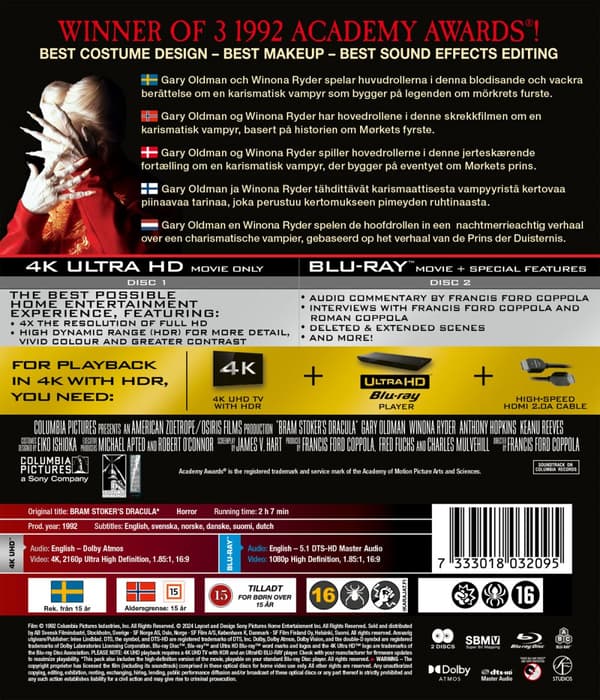 Bram Stoker's Dracula (4K Ultra HD + Blu-ray)