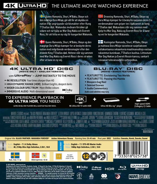 Black Panther 2 - Wakanda forever (4K Ultra HD + Blu-ray)