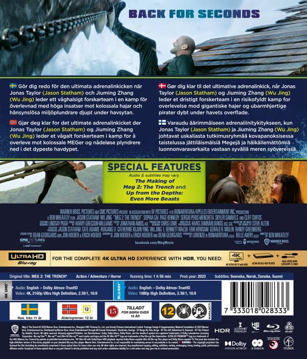The Meg 2 - The Trench (4K Ultra HD + Blu-ray)