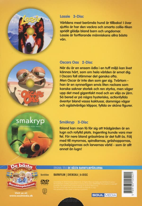 De bästa barnfilmpärlorna / Box 1 (8 DVD)
