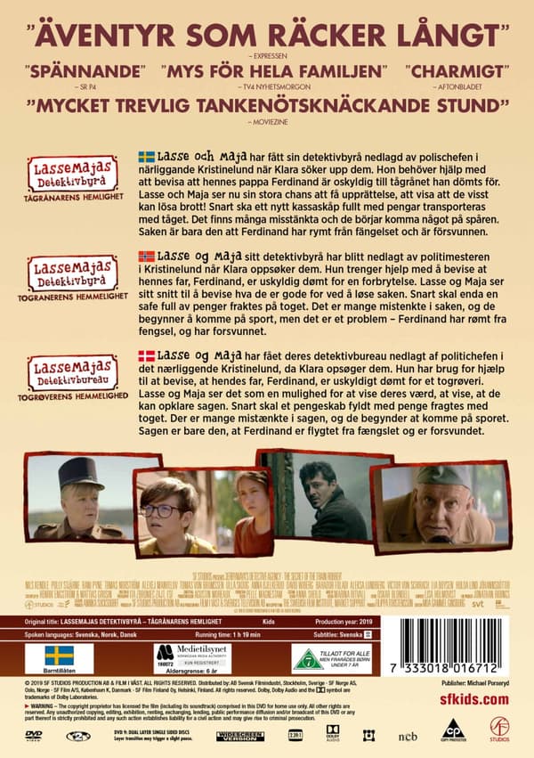 LasseMajas detektivbyrå: Tågrånarens hemlighet (DVD)