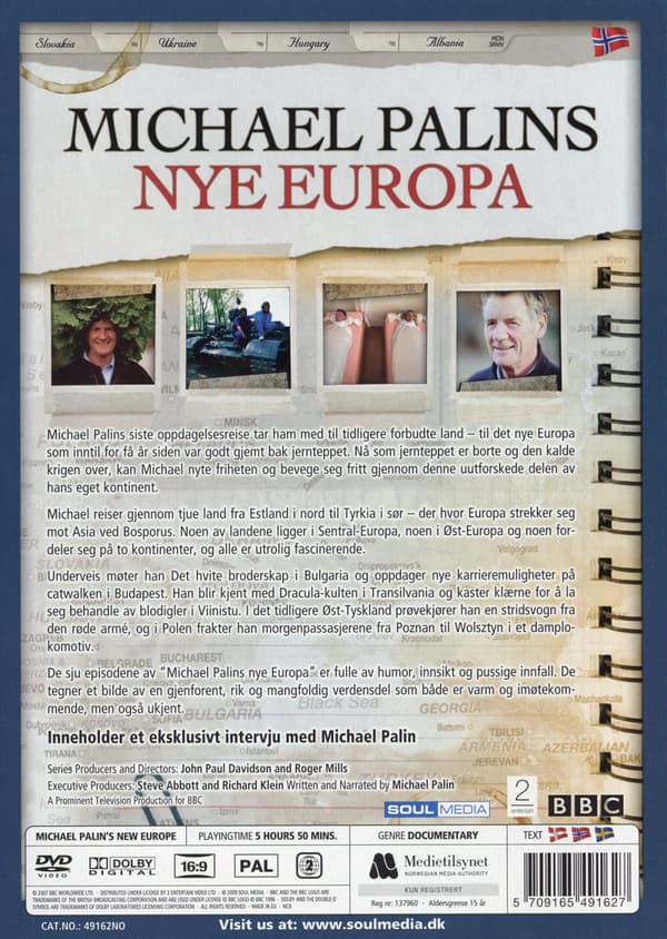 Michael Palin's nya Europa (Norskt omslag) (3 DVD)