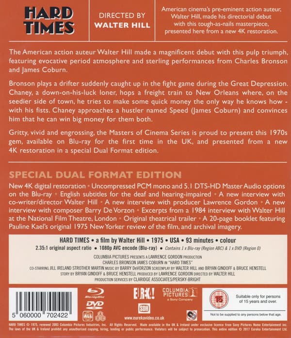 Hard times (Ej svensk text) (Blu-ray + DVD)
