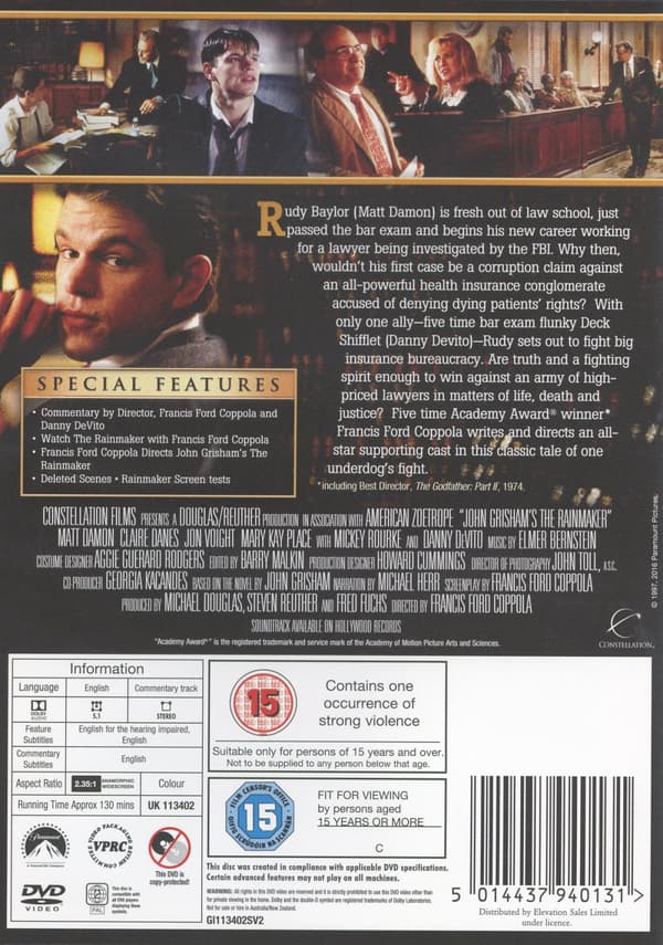 Regnmakaren (Ej svensk text) (DVD)