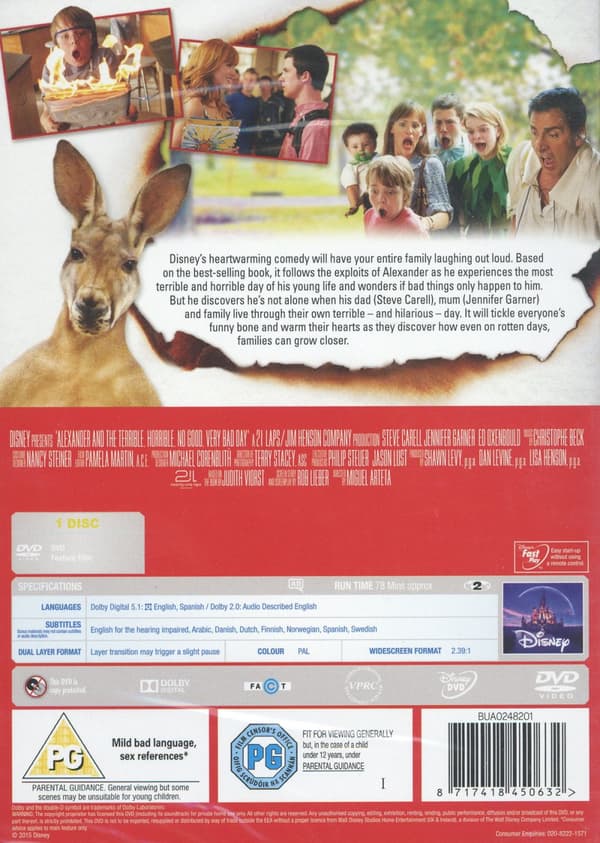 Alexander and the Terrible, Horrible, No Good, V (DVD)