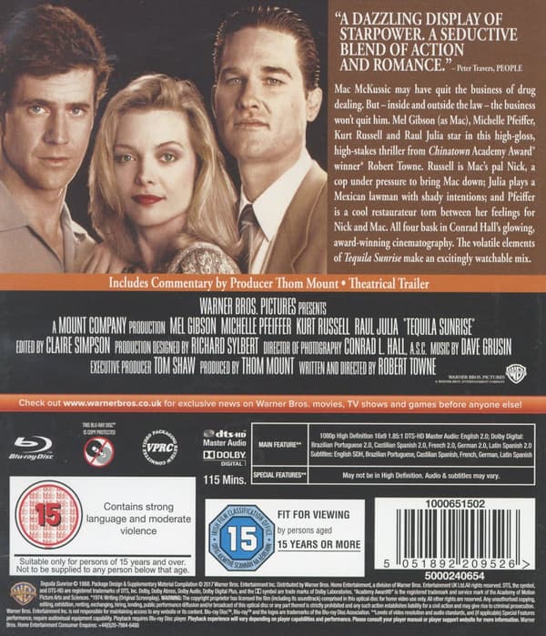 Tequila sunrise (Ej svensk text) (Blu-ray)