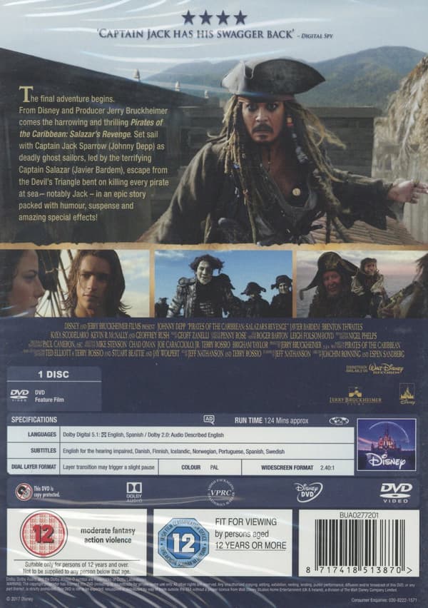 Pirates of the Caribbean 5 / Salazar's Revenge (DVD)