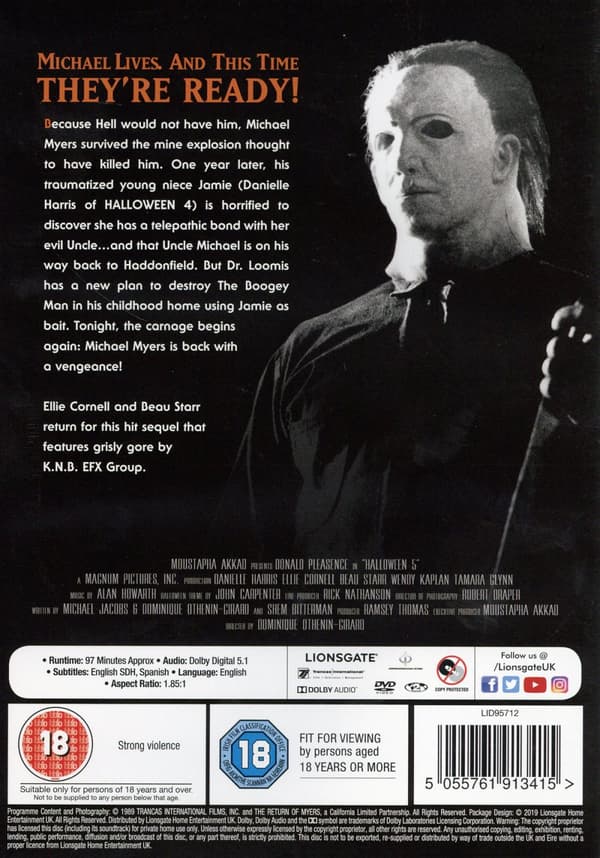 Halloween 5 (Ej svensk text) (DVD)