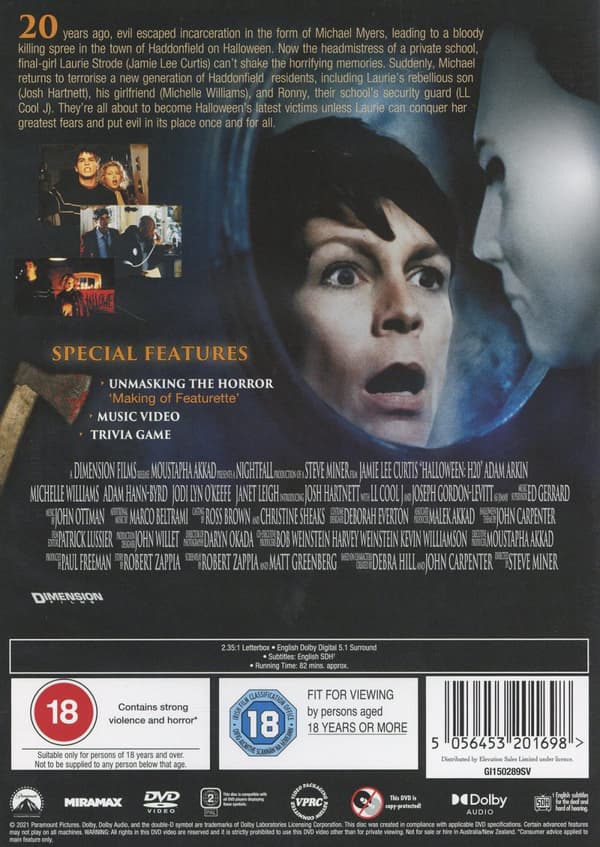Halloween H20 - Twenty Years Later (Ej textad) (DVD)