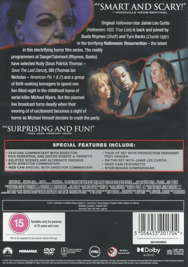 Halloween Resurrection (Ej svensk text) (DVD)