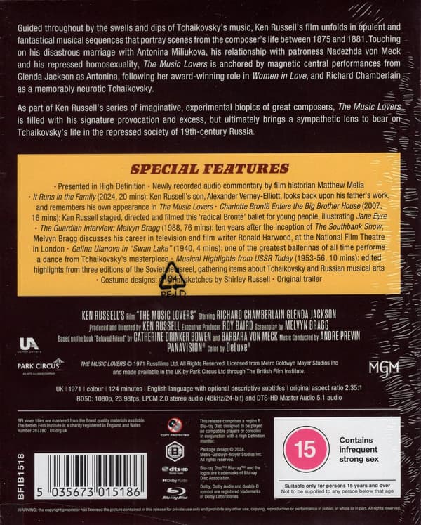 The Music Lovers (Ej svensk text) (Blu-ray)