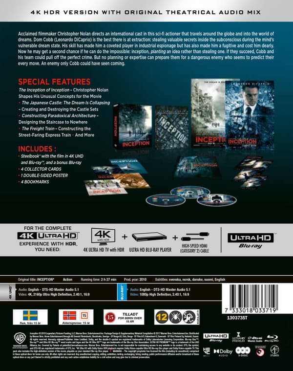 Inception / Ltd Steelbook - Ultra collectors ed (4K Ultra HD + 2 Blu-ray)