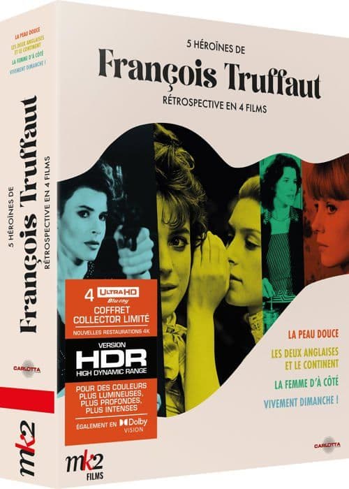 Blu-ray-filmen Carlotta Box 5 Heroines av François Truffaut Blu-ray 4K Ultra HD