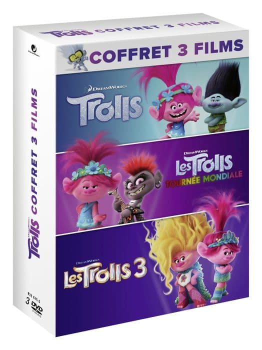 Dvd tecknad film - dvd animation Universal bilder Box set Trolls 1 till 3 DVD