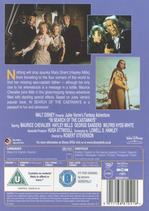 I kapten Grants kölvatten (DVD)