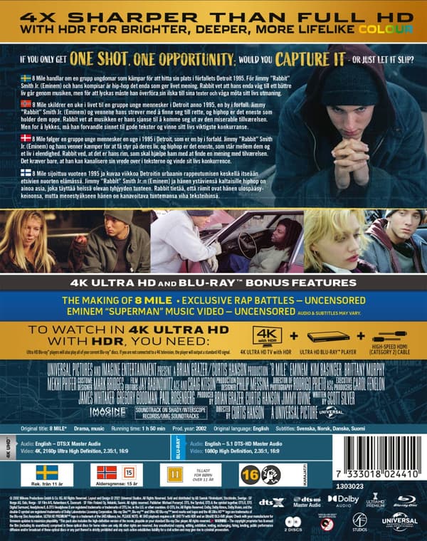 8 mile - Limited steelbook (4K Ultra HD + Blu-ray)
