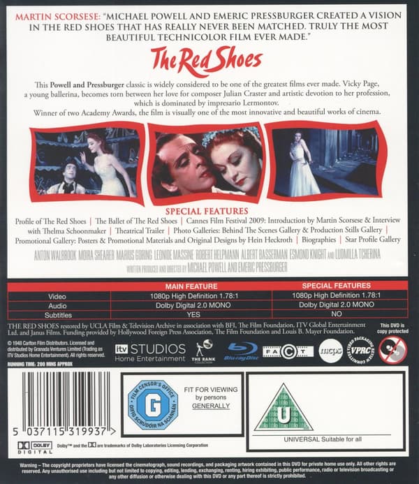 De röda skorna (Ej svensk text) (Blu-ray)