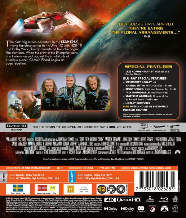 Star Trek 9 - Insurrection (4K Ultra HD + Blu-ray)