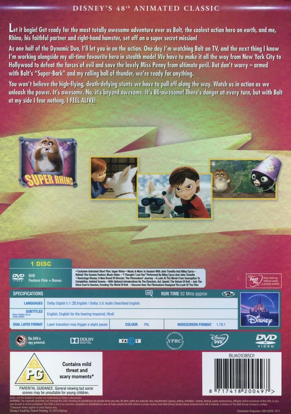 Bolt (Ej svensk text/tal) (DVD)