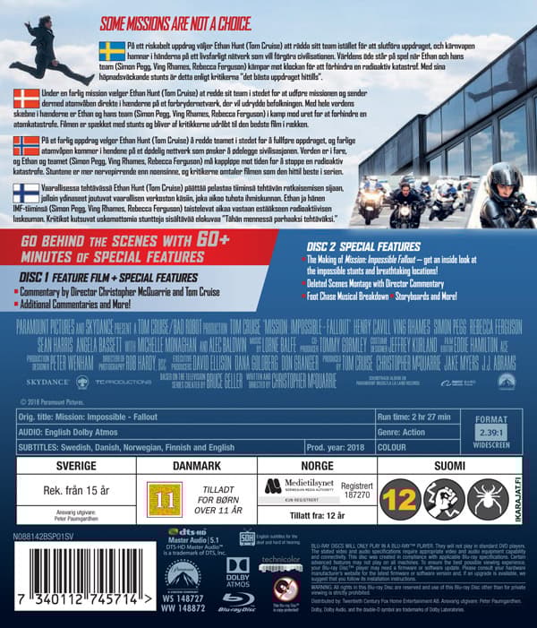 Mission: Impossible 6 / Fallout (2 Blu-ray)