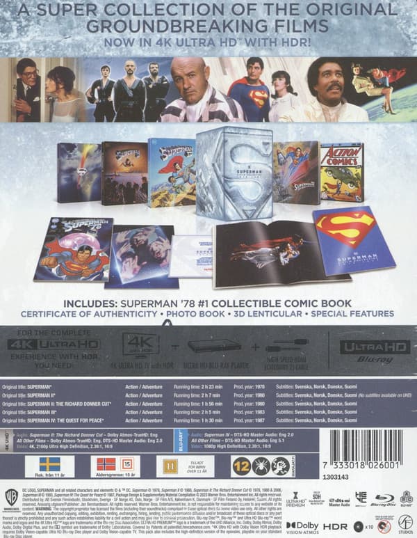 Superman 1-4 / Limited UHD steelbook collection (4 4K Ultra HD + 4 Blu-ray)