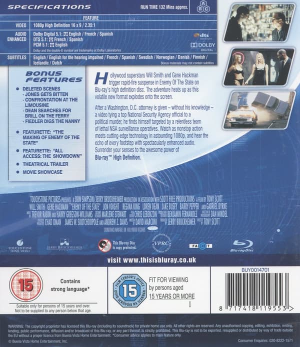 Enemy of the state (Blu-ray)