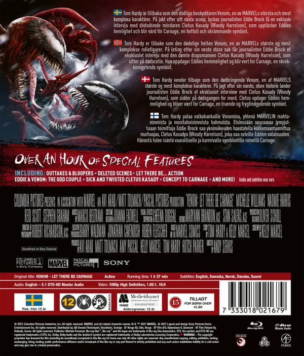 Venom 2: Let there be carnage (Blu-ray)