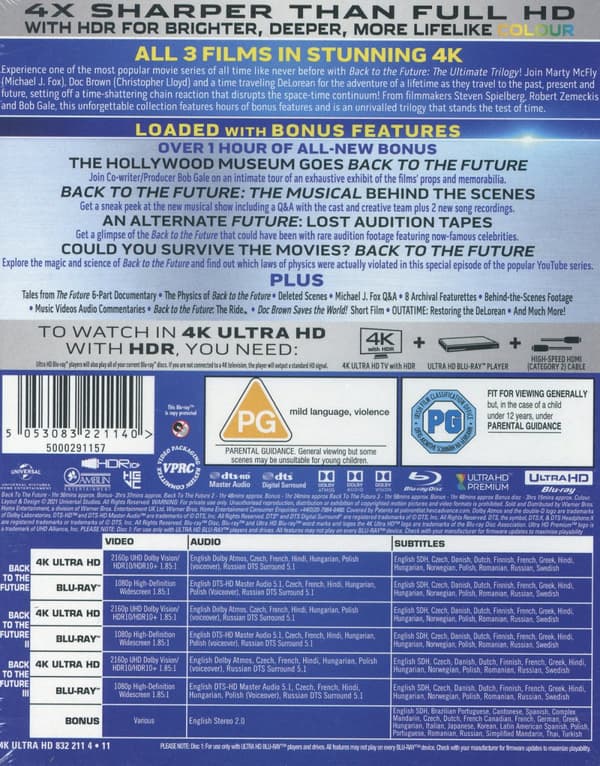 Tillbaka till framtiden - Ultimate trilogy (3 4K Ultra HD + 4 Blu-ray)