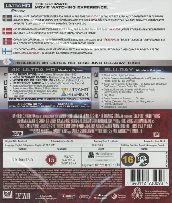 Deadpool (4K Ultra HD + Blu-ray)