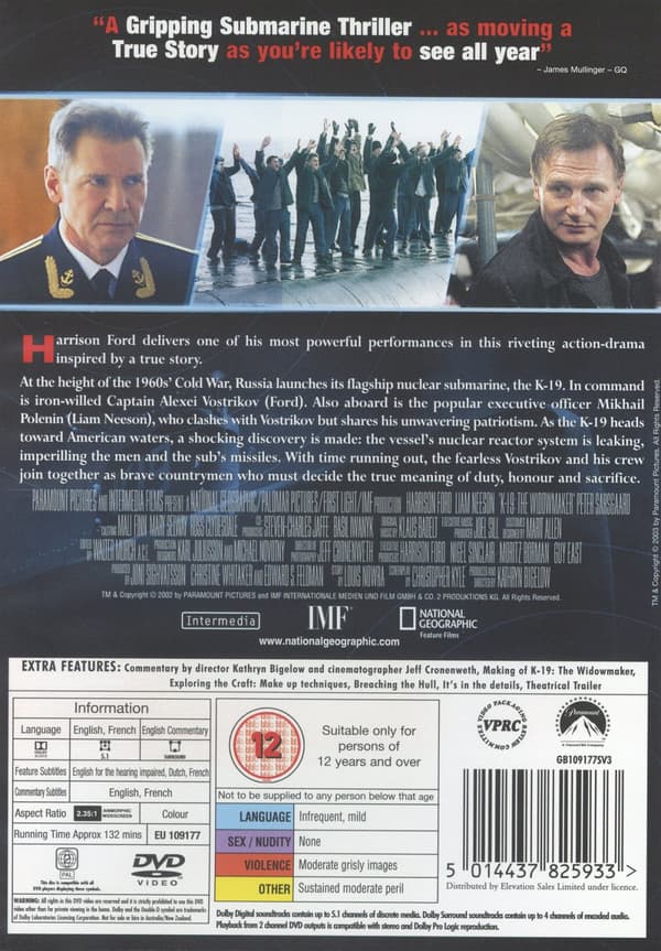 K-19 - The widowmaker (Ej svensk text) (DVD)