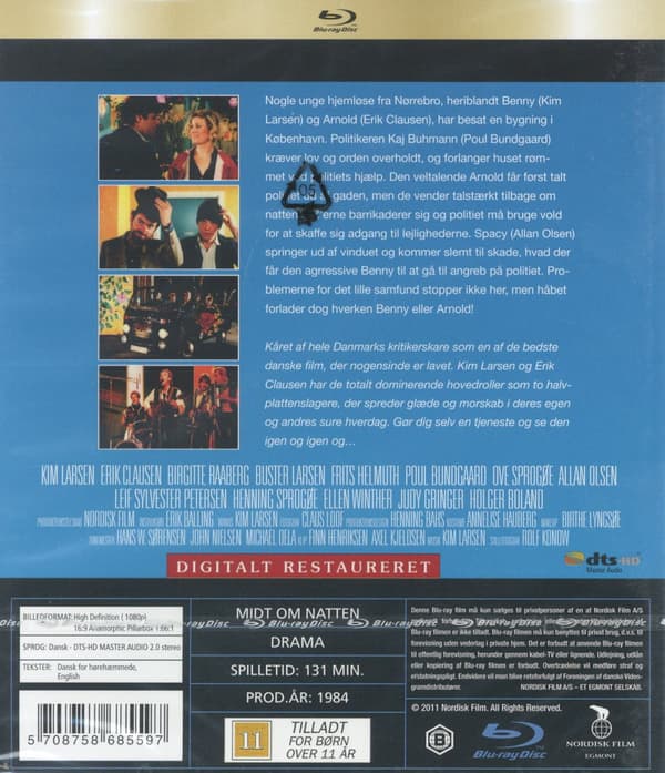 Midt Om Natten (Kim Larsen / Ej svensk text) (Blu-ray)