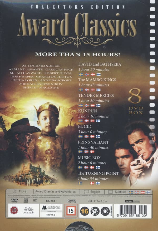 Award Classics (8 filmer) (8 DVD)