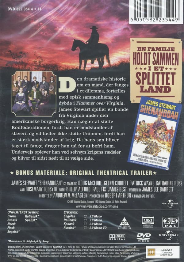 Shenandoah - 7 tappra män (DVD)
