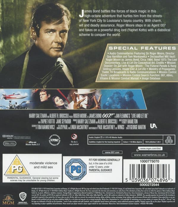 James Bond / Leva och låta dö (Blu-ray)