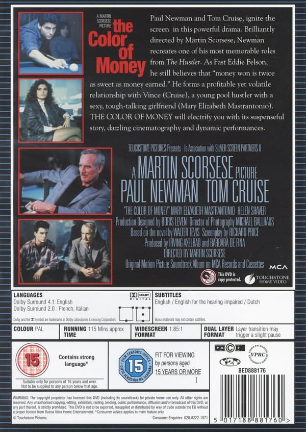 The color of money (Ej svensk text) (DVD)