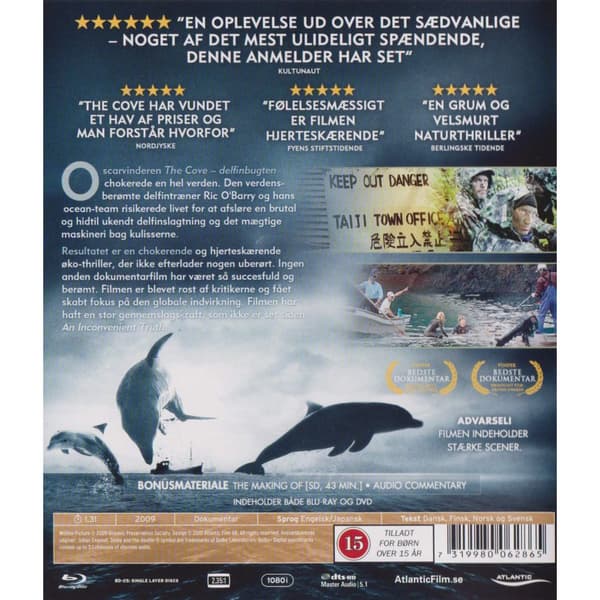The Cove Blu-Ray (Brukt)
