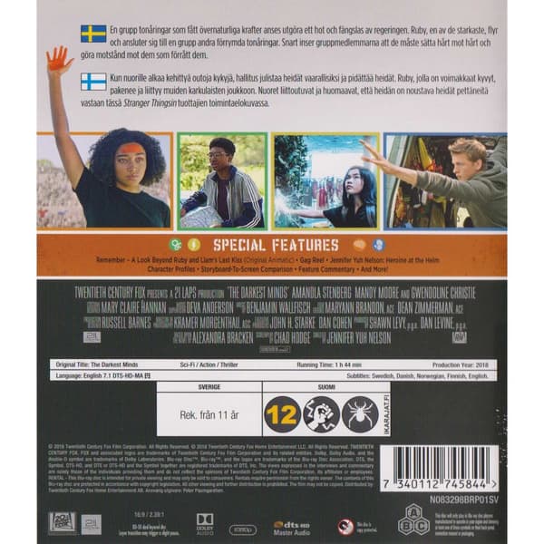 The Darkest Minds Blu-Ray Rental Copy (Begagnad)