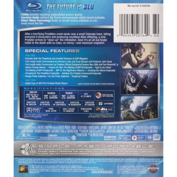 Aliens vs Predator Requiem Blu-Ray (Brukt)