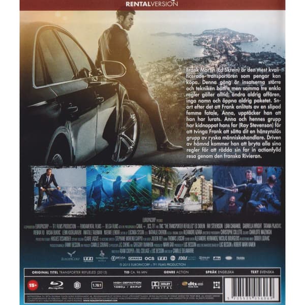The Transporter Refueled Blu-Ray Rental Copy (Brugt)