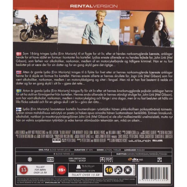 Blood Father Blu-Ray Rental Copy (Käytetty)