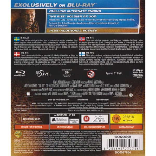 The Rite Blu-Ray Rental Copy (Begagnad)