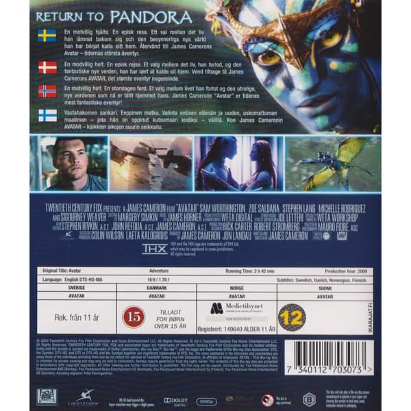 Avatar Blu-Ray (Käytetty)