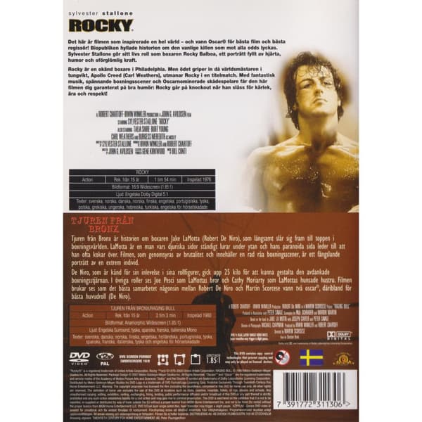 Rocky + Tjuren från Bronx DVD (Begagnad)