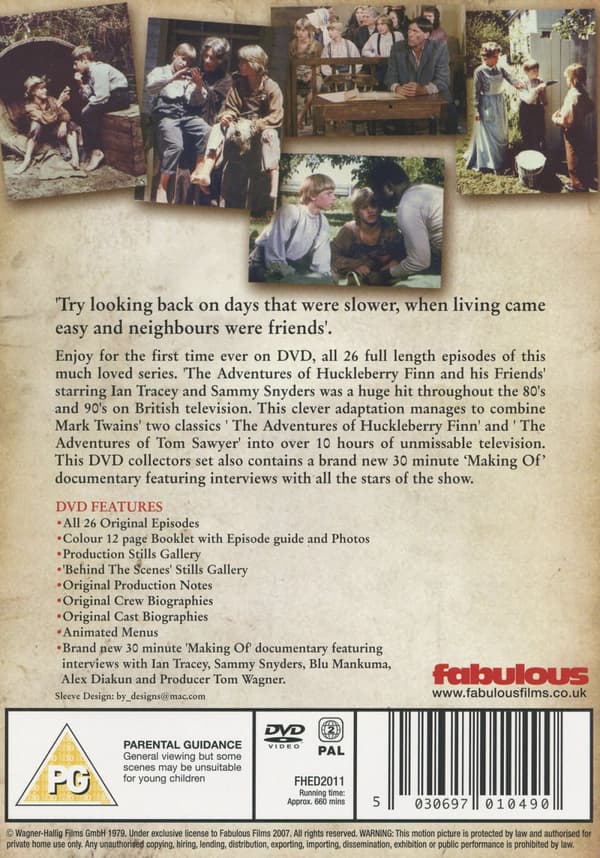 Tom Sawyer och Huckleberry Finn (Ej svensk text) (4 DVD)