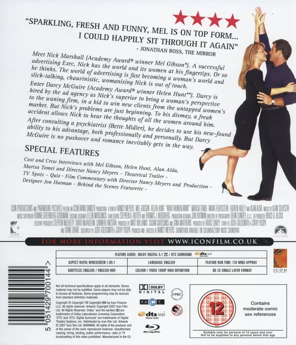 Vad kvinnor vill ha (Ej svensk text) (Blu-ray)