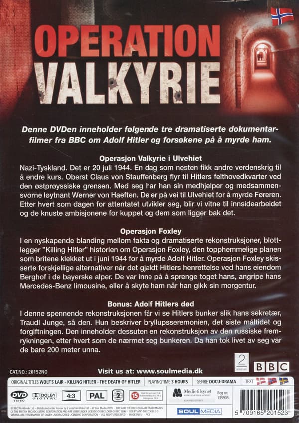 Operation Valkyrie (Norskt omslag) (DVD)