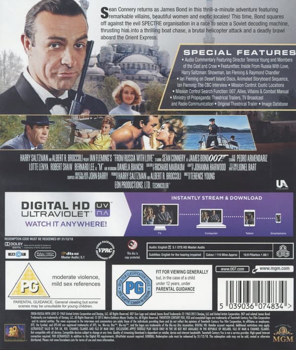 James Bond / Agent 007 ser rött (Blu-ray)