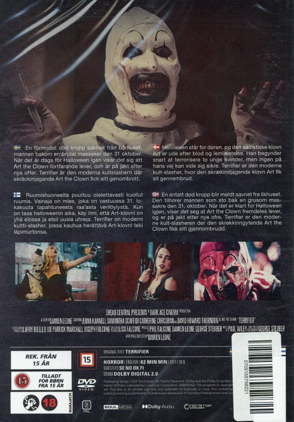 Terrifier 1 - Nyutgåva (DVD)
